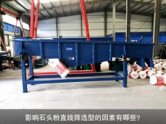 <b>影響石頭粉直線篩選型的因素有哪些？</b>